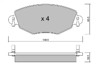 Дисковой тормозной механизм AISIN для JAGUAR X-TYPE Estate (X400) 2.0 D